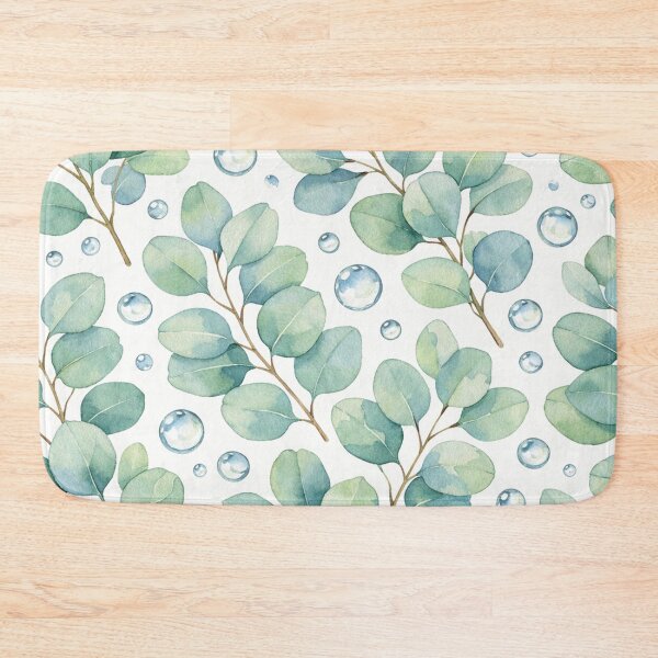 Item preview, Eucalyptus Leaves with Water Bubbles Watercolor Pattern designed and sold by Owcomm.