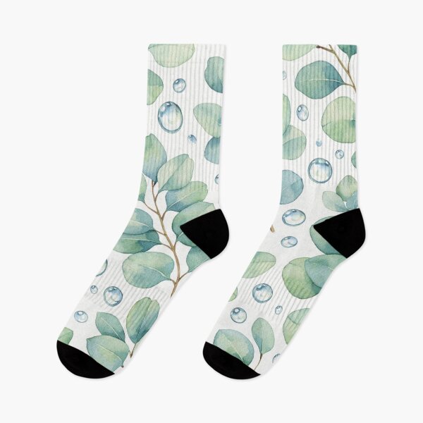 Item preview, Eucalyptus Leaves with Water Bubbles Watercolor Pattern designed and sold by Owcomm.