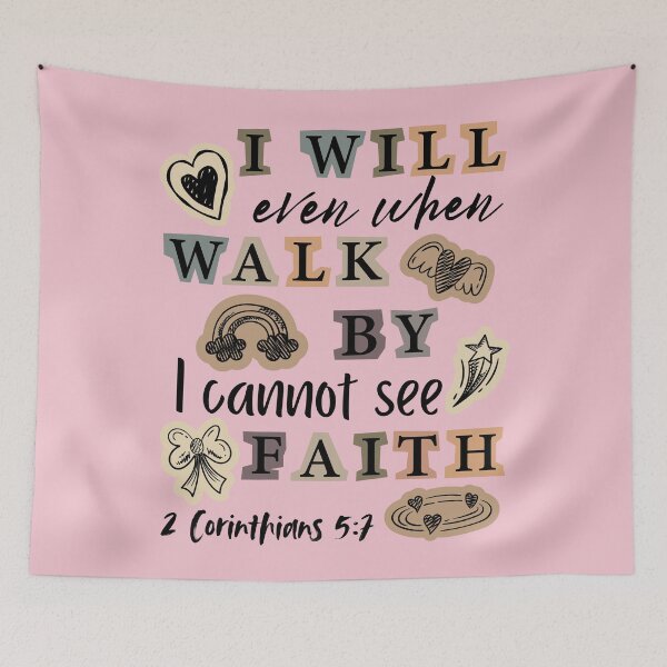 Item preview, Walk By Faith Even When I Can Not See, 2 Corinthians 57, Scrapbook Collage  designed and sold by Forevermore.