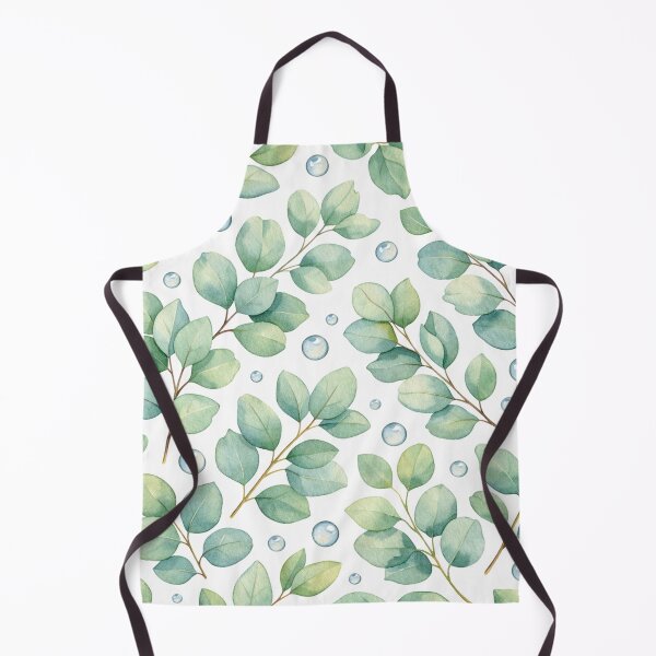 Item preview, Watercolor Eucalyptus Leaves with Soft Dew Drops Pattern designed and sold by Owcomm.