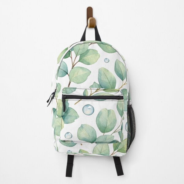 Item preview, Watercolor Eucalyptus Leaves with Soft Dew Drops Pattern designed and sold by Owcomm.