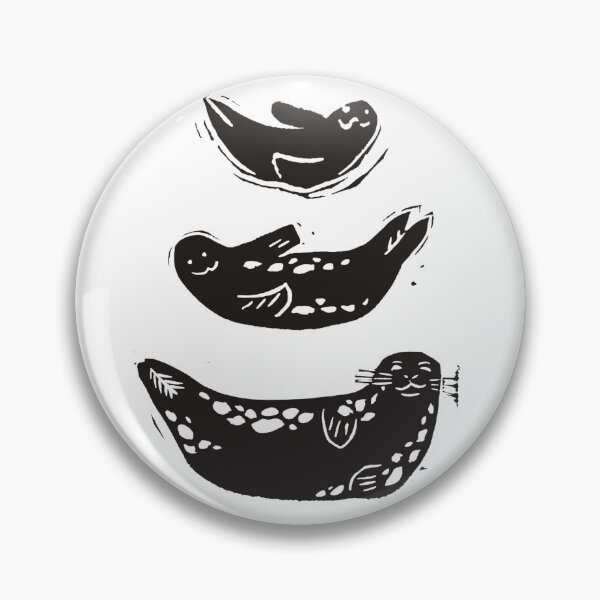 Item preview, Seals banana pose black version designed and sold by petselkie.