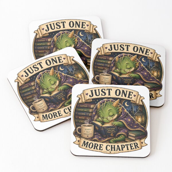 Item preview, Just One More Chapter | Fantasy Book Dragon Reading Design designed and sold by Digital Culture Studio.