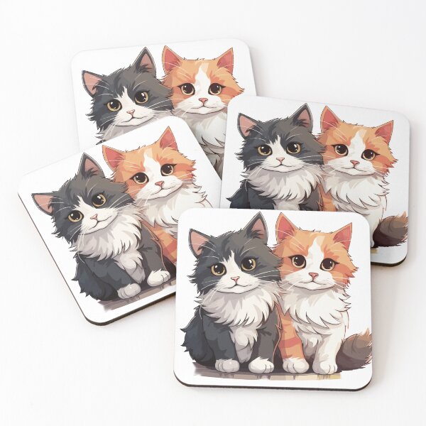 Item preview, Best Friends Cute Cats Cartoon Design designed and sold by vibecraft_studio2.