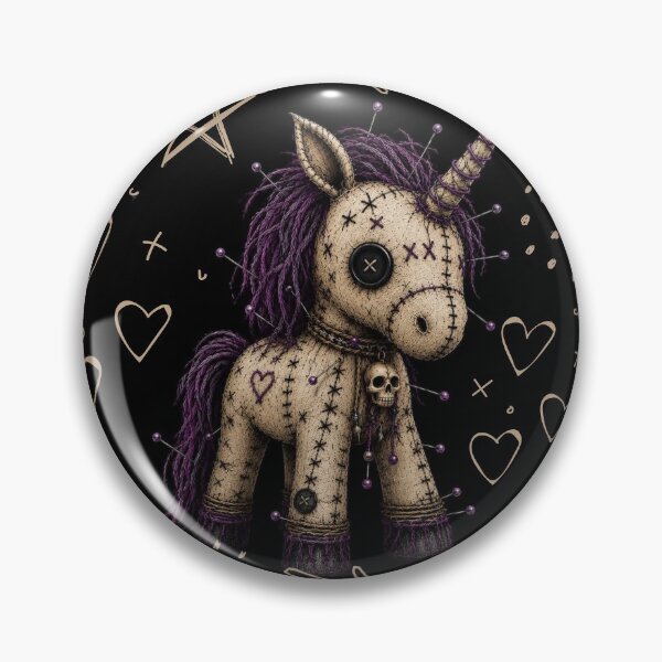 Item preview, VooDoo Unicorn Doll - Gothic Witchy Stuffed Animal Design designed and sold by CaylaTay.