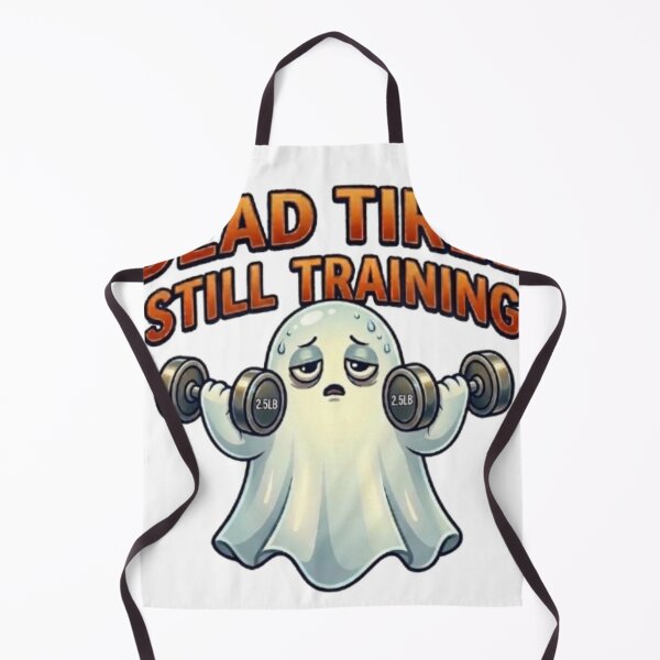 Item preview, Dead Tired Still Training Ghost – Funny Gym and Weightlifting Cartoon designed and sold by Northern Glow Art.