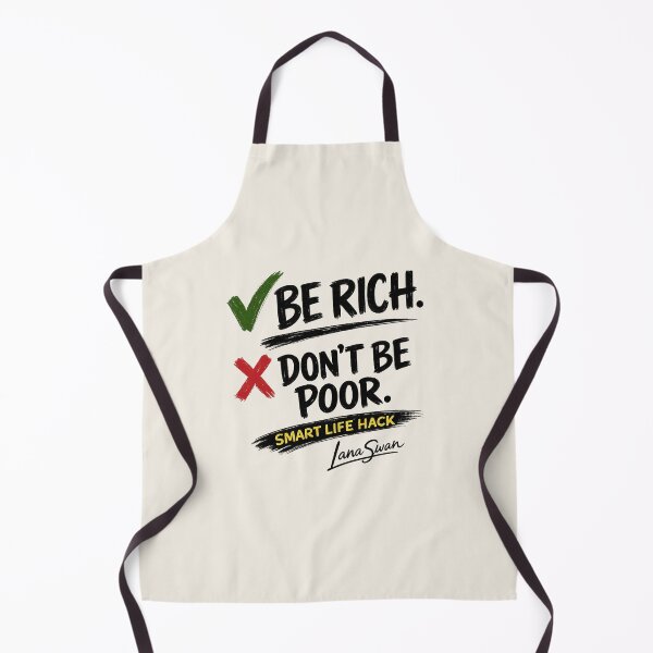 Item preview, BE RICH DON’T BE POOR | Beige Minimalist Humor | Funny Quote Merch designed and sold by BlueberrySwan.