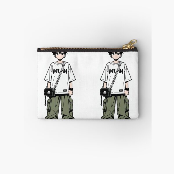Item preview, Fashion - Man in White Top Cargo Pants Chain Wallet Streetwear Anime Variant 2 designed and sold by AnimeShin.