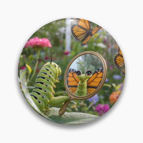 Item preview, Monarch Caterpillar Looking into a Mirror designed and sold by Maria Dryfhout.