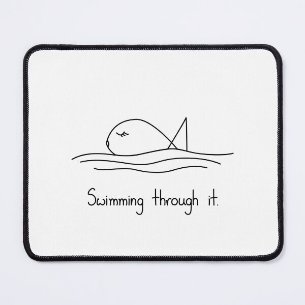 Item preview, Swimming Through It, Minimalist Fish Art designed and sold by Mooi Studio.