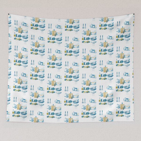 Item preview, Modern Kitchen Essentials Wall Art | Contemporary Culinary Decor Print designed and sold by Hookesmode.