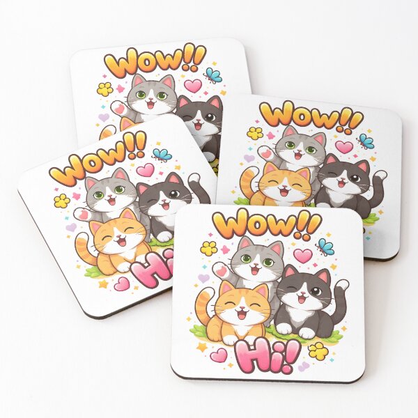 Item preview, Wow Hi Cute Cartoon Kittens Cat designed and sold by TrendHub-365.