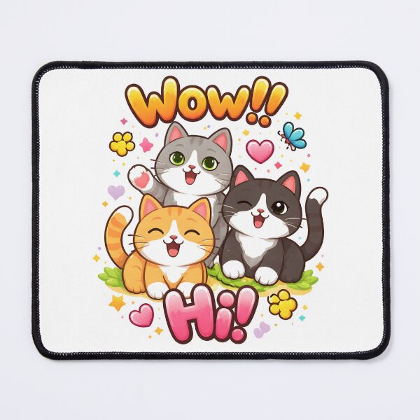 Item preview, Wow Hi Cute Cartoon Kittens Cat designed and sold by TrendHub-365.