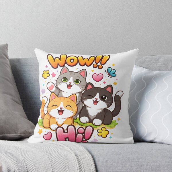 Item preview, Wow Hi Cute Cartoon Kittens Cat designed and sold by TrendHub-365.