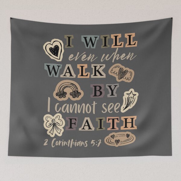 Item preview, Walk By Faith Even When I Can Not See, 2 Corinthians 57, Scrapbook Collage  designed and sold by Forevermore.
