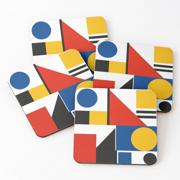 Item preview, Geometric Bauhaus Composition in Primary Colors designed and sold by Owcomm.
