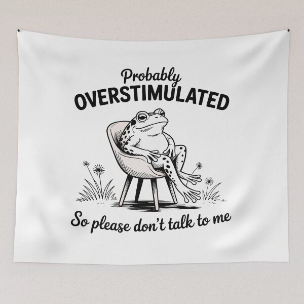 Item preview, Funny Frog Introvert Shirt, Probably Overstimulated So Please Don't Talk To Me Tee, Social Anxiety Humor Gift designed and sold by LunarPixel art.