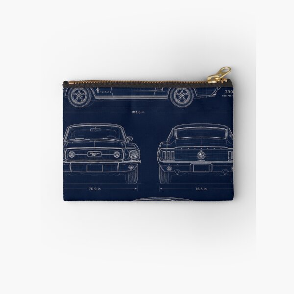 Item preview, 1967 Ford Mustang Fastback Blueprint designed and sold by UrbanPrintVibes.