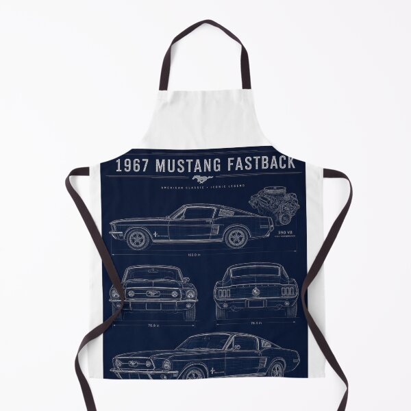 Item preview, 1967 Ford Mustang Fastback Blueprint designed and sold by UrbanPrintVibes.