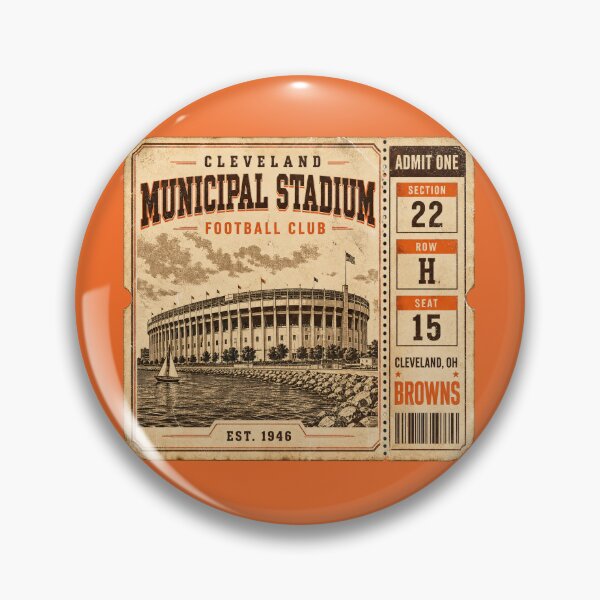 Artikelvorschau, Vintage-Ticket-Shirt des Cleveland Municipal Stadium Football Clubs, Browns Retro-Stadion-T-Shirt entworfen und verkauft von GhostDawgs.