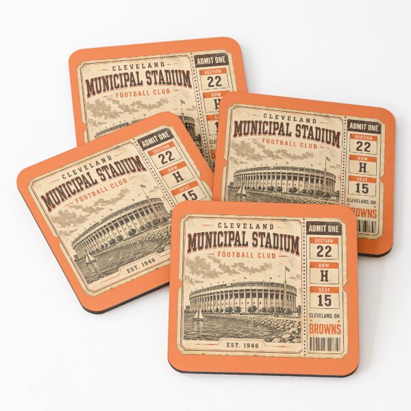 Item preview, Cleveland Municipal Stadium Football Club Vintage Ticket Shirt Browns Retro Stadium Tee designed and sold by GhostDawgs.