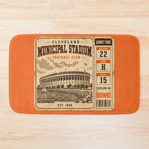 Item preview, Cleveland Municipal Stadium Football Club Vintage Ticket Shirt Browns Retro Stadium Tee designed and sold by GhostDawgs.