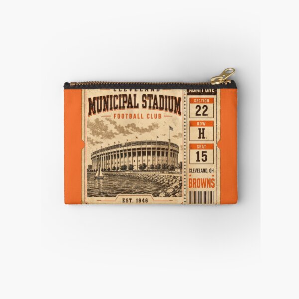 Item preview, Cleveland Municipal Stadium Football Club Vintage Ticket Shirt Browns Retro Stadium Tee designed and sold by GhostDawgs.