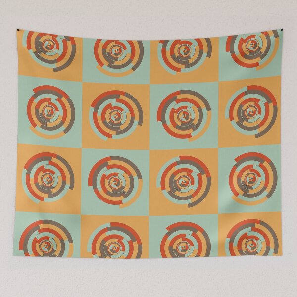 Item preview, Mid Century Spinning Labyrinth Geometric Pattern designed and sold by Dibujo Divertido.