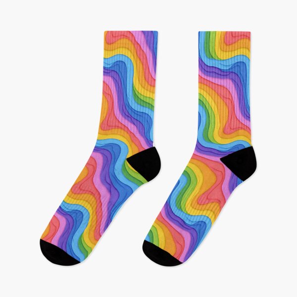 Item preview, Rainbow waves pattern designed and sold by MendaciousMina.