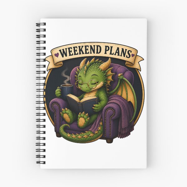 Item preview, Weekend Plans: Books & Dragons | Cozy Fantasy Reader Design designed and sold by Digital Culture Studio.