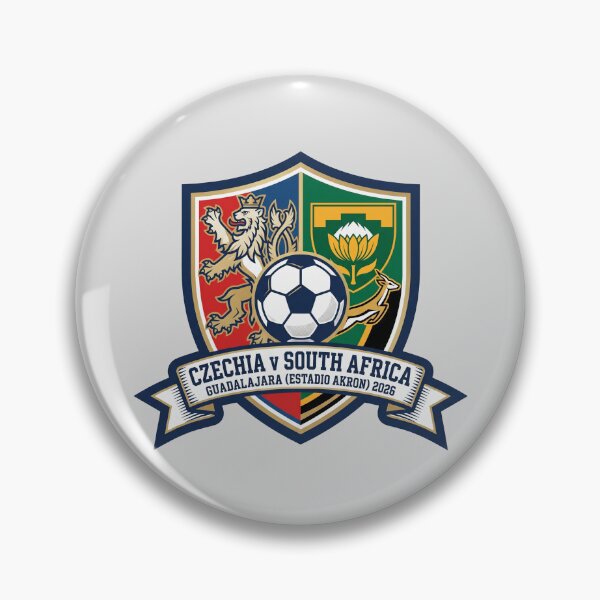 Item preview, Czechia vs South Africa Football Match Commemorative Crest designed and sold by Pride Emblem Prints.
