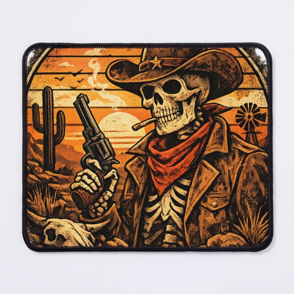 Item preview, Vintage Skeleton Cowboy Sunset Western designed and sold by AMIR PRO .