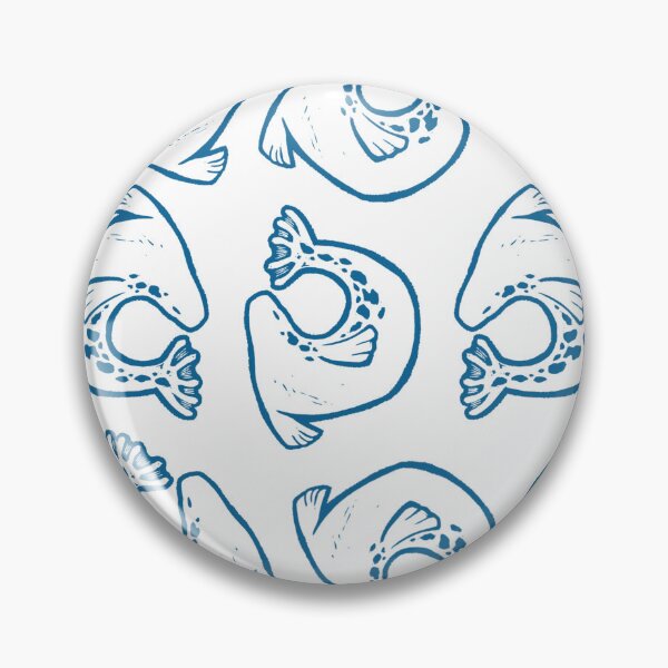 Item preview, Seal banana pose pattern blue designed and sold by petselkie.