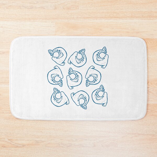 Item preview, Seal banana pose pattern blue designed and sold by petselkie.