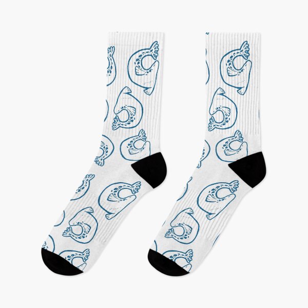 Item preview, Seal banana pose pattern blue designed and sold by petselkie.