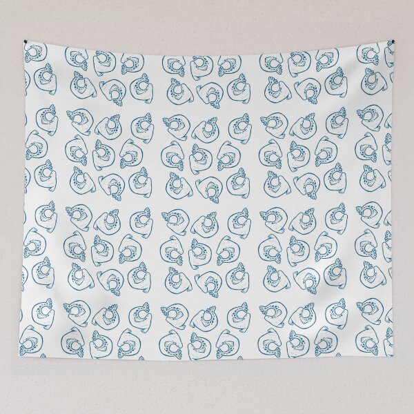 Item preview, Seal banana pose pattern blue designed and sold by petselkie.