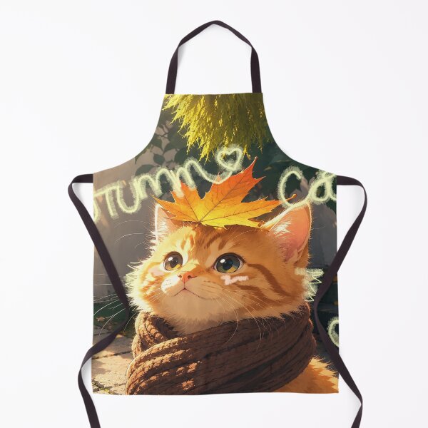 Item preview, Autumn Anime Cat | Cozy Orange Kitten with Maple Leaf designed and sold by Sianheszartt.