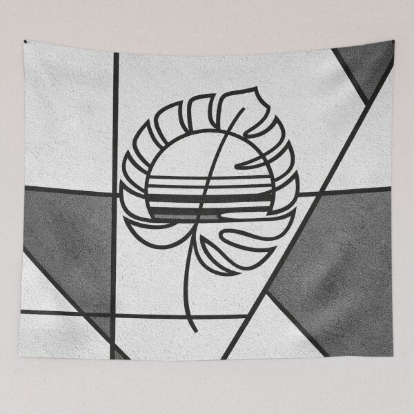 Item preview, Geometric Monstera Leaf Abstract Rug designed and sold by OnePercent992.