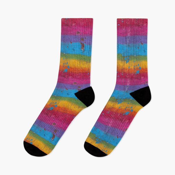 Item preview, Distressed Rainbow stripe pattern designed and sold by MendaciousMina.