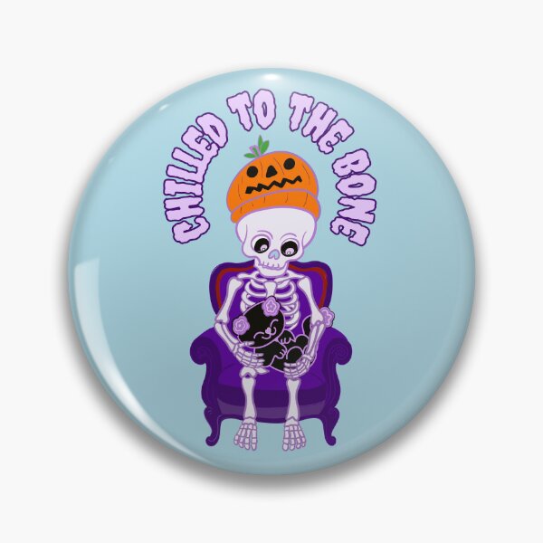 Item preview, Chilled to the Bone – Gothic Black Cat & Skeleton Halloween Design designed and sold by BritishDelights.