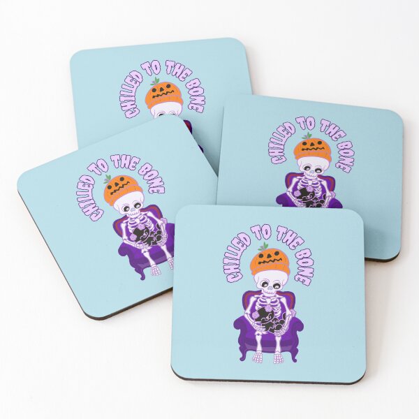 Item preview, Chilled to the Bone – Gothic Black Cat & Skeleton Halloween Design designed and sold by BritishDelights.