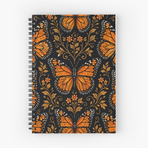 Item preview, Elegant Monarch Butterflies Floral Damask Pattern designed and sold by Owcomm.