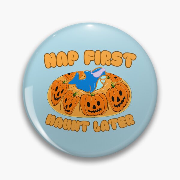 Item preview, Nap First, Haunt Later – Cute Sleeping Shark Halloween Pumpkin Patch designed and sold by BritishDelights.