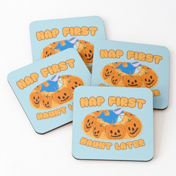 Item preview, Nap First, Haunt Later – Cute Sleeping Shark Halloween Pumpkin Patch designed and sold by BritishDelights.