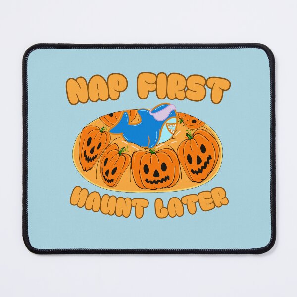 Item preview, Nap First, Haunt Later – Cute Sleeping Shark Halloween Pumpkin Patch designed and sold by BritishDelights.