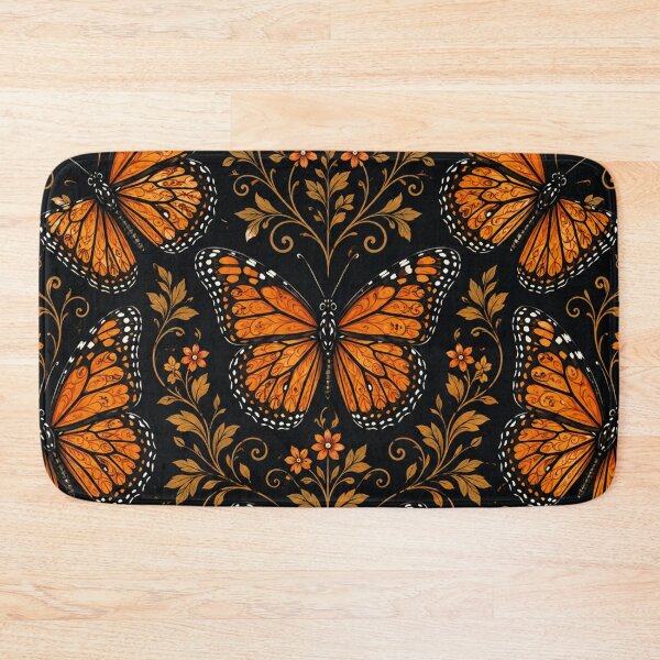 Item preview, Elegant Monarch Butterflies Floral Damask Pattern designed and sold by Owcomm.