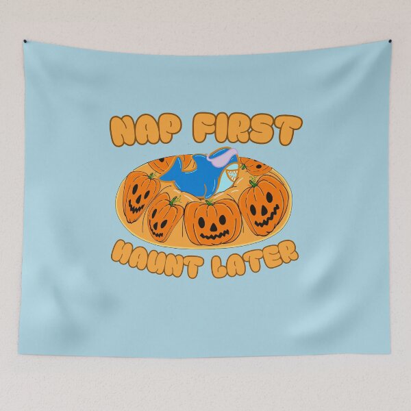 Item preview, Nap First, Haunt Later – Cute Sleeping Shark Halloween Pumpkin Patch designed and sold by BritishDelights.
