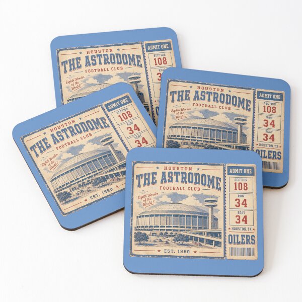 Item preview, The Astrodome Football Club Vintage Ticket Shirt,  Houston Oilers Retro Stadium Tee designed and sold by GhostDawgs.