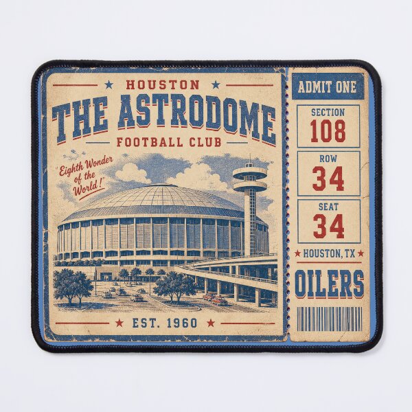 Item preview, The Astrodome Football Club Vintage Ticket Shirt,  Houston Oilers Retro Stadium Tee designed and sold by GhostDawgs.