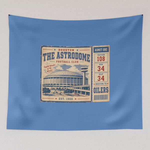 Item preview, The Astrodome Football Club Vintage Ticket Shirt,  Houston Oilers Retro Stadium Tee designed and sold by GhostDawgs.